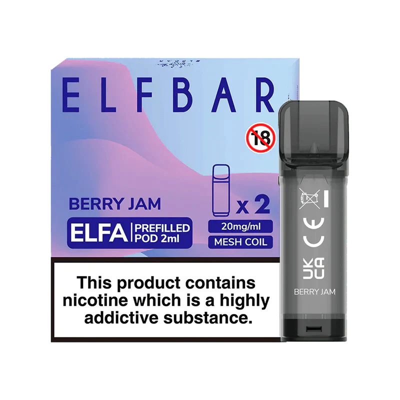 ELF BAR ELFA PRE-FILLED PODS (PACK OF 2) - Berry Jam - Click & Vape