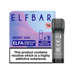 ELF BAR ELFA PRE-FILLED PODS (PACK OF 2) - Berry Jam - Click & Vape