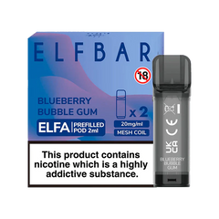 ELF BAR ELFA PRE-FILLED PODS (PACK OF 2) - Blueberry Bubble Gum - Click & Vape