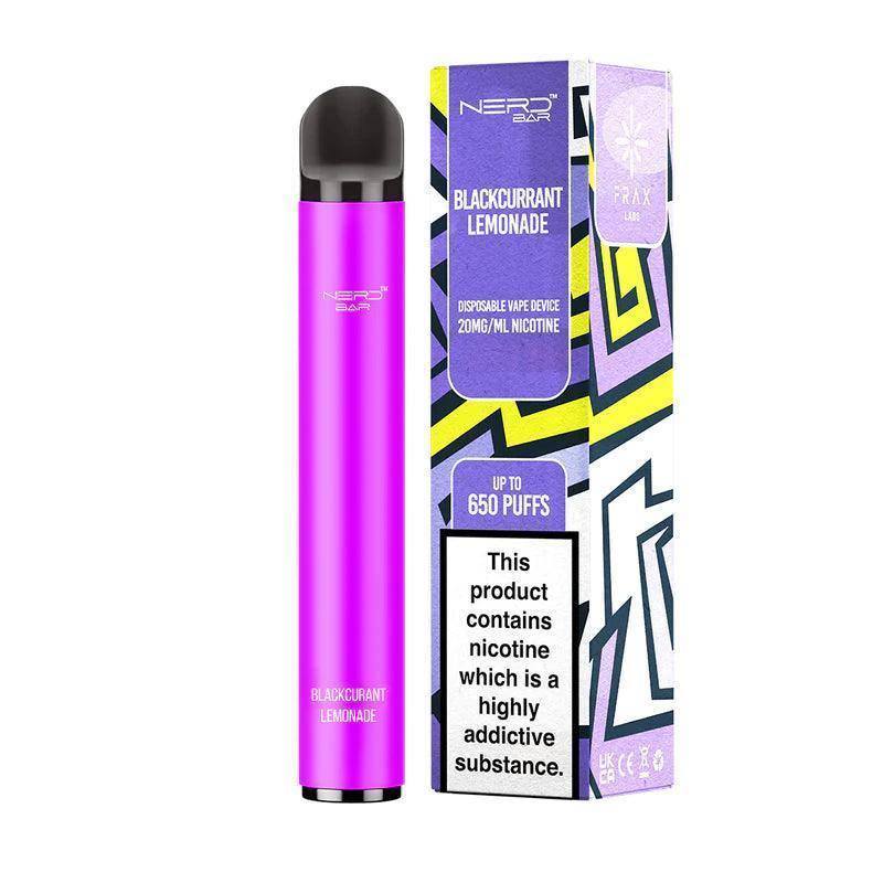 NERD BAR 650 PUFF BLACKCURRANT LEMONADE Disposable Vape - Click & Vape