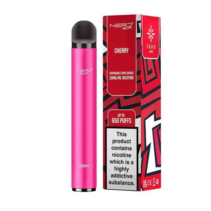 NERD BAR 650 PUFF CHERRY Disposable Vape - Click & Vape