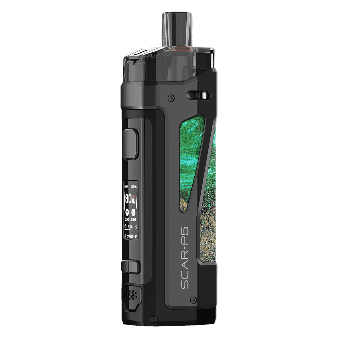 SMOK SCAR P5 POD GREEN STABILIZING WOOD - Click & Vape